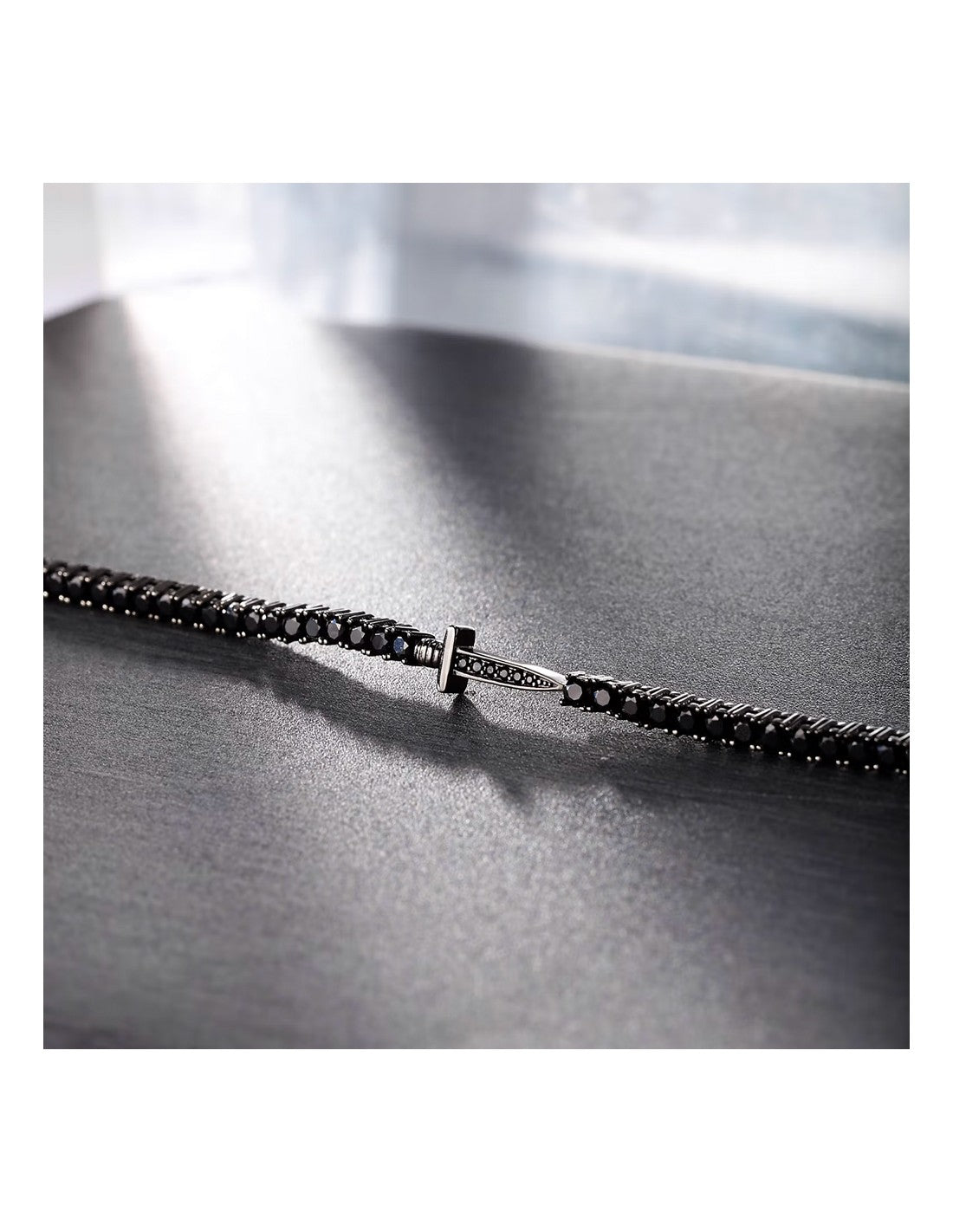 Bracciale Uomo MORELLATO Tennis in Acciaio Nero con Spada