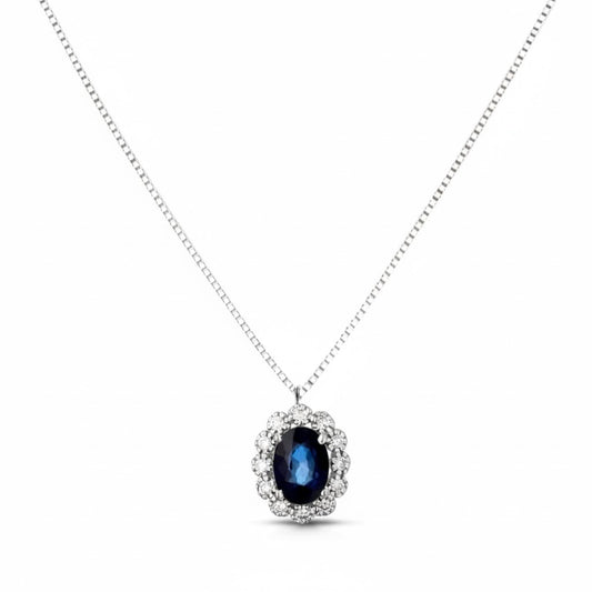 Collana Donna LUCCIOLE in Oro Bianco 18kt Blu