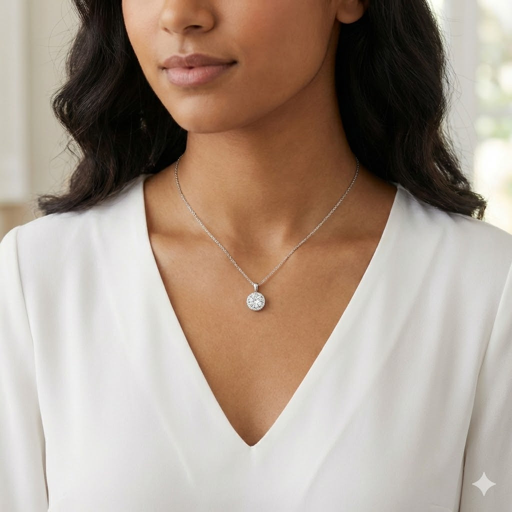 Collana Donna Diamond in Argento con Zircone Bianco - AMEN