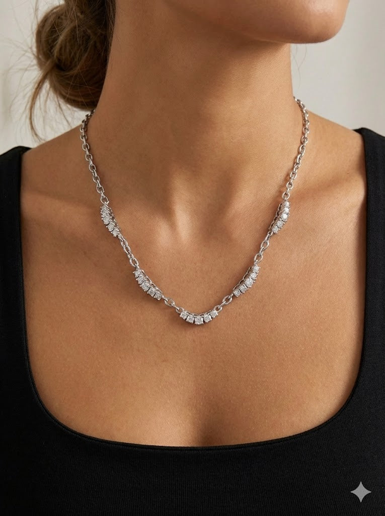 Collana Donna JOHN RICHMOND a Stazioni in Titanio