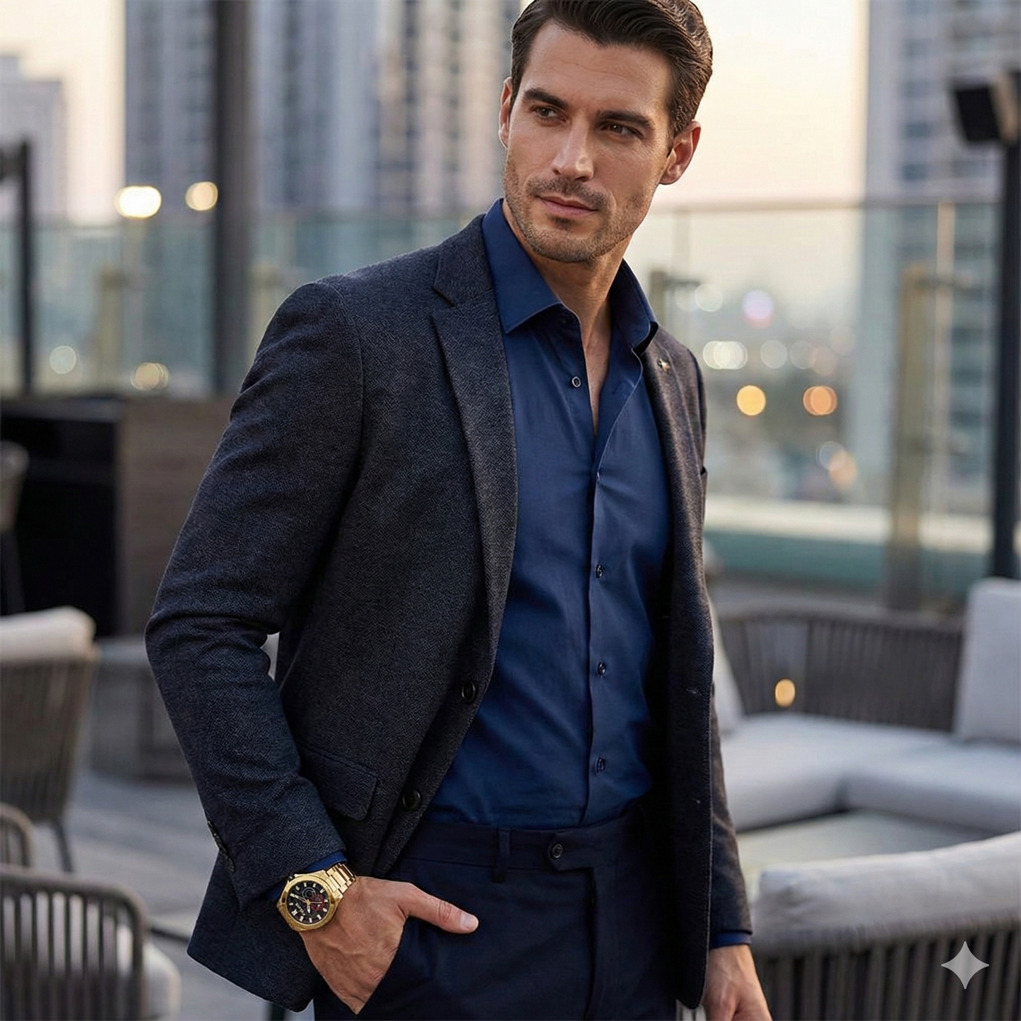 Orologio Uomo POLICE Multifunzione in Acciaio Dorato