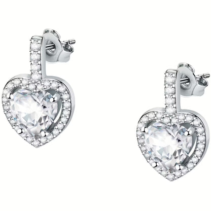 Orecchini Donna MORELLATO in Argento 925 Cuore con Zirconi