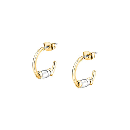 Orecchini Donna MORELLATO in Acciaio a Cerchio Bicolore (Gold & Silver)