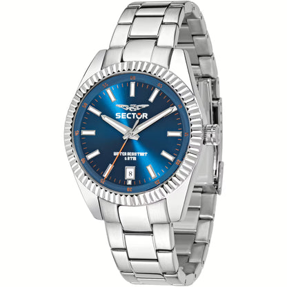 Orologio Uomo SECTOR 240 Solo Tempo in Acciaio con Quadrante Blu