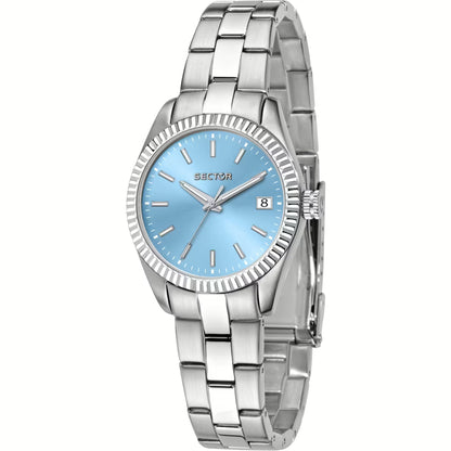 Orologio Donna SECTOR 240 Solo Tempo in Acciaio con Quadrante Azzurro
