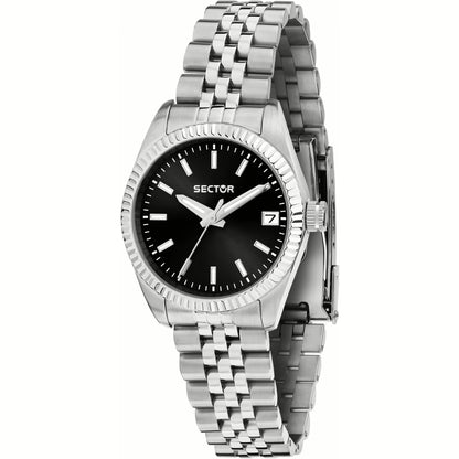 Orologio Donna SECTOR 240 Solo Tempo in Acciaio con Quadrante Nero