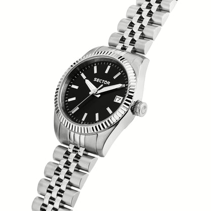 Orologio Donna SECTOR 240 Solo Tempo in Acciaio con Quadrante Nero