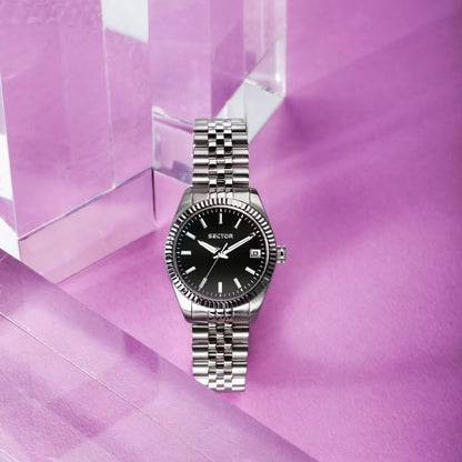Orologio Donna SECTOR 240 Solo Tempo in Acciaio con Quadrante Nero
