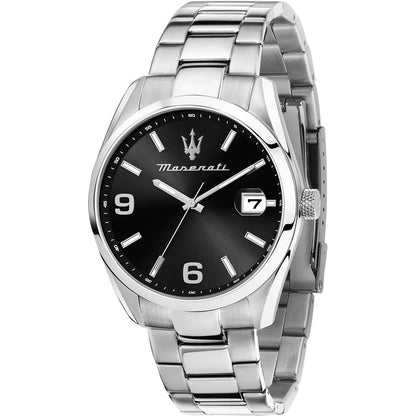 Orologio Uomo MASERATI Solo Tempo in Acciaio con Quadrante Nero