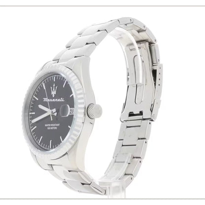 Orologio Uomo MASERATI Solo Tempo in Acciaio con Quadrante Nero