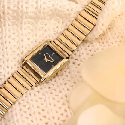 Orologio Donna TRUSSARDI Solo Tempo in Acciaio Dorato con Quadrante Nero